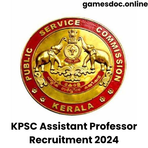 KPSC Assistant Professor Recruitment 2024